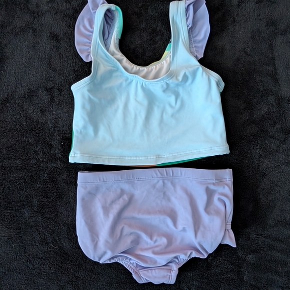 Hanna Andersson Disney Princess Girls Tiana Swim Tankini Bikini Bathing Suit - Picture 6 of 9